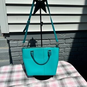 Vera Bradley faux Leather bag and wallet ECU Turquoise stunning
